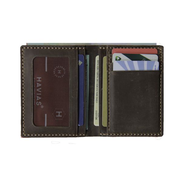 Ví Da đứng Venumi Handcrafted Wallet HAVIAS - Nâu Sáp