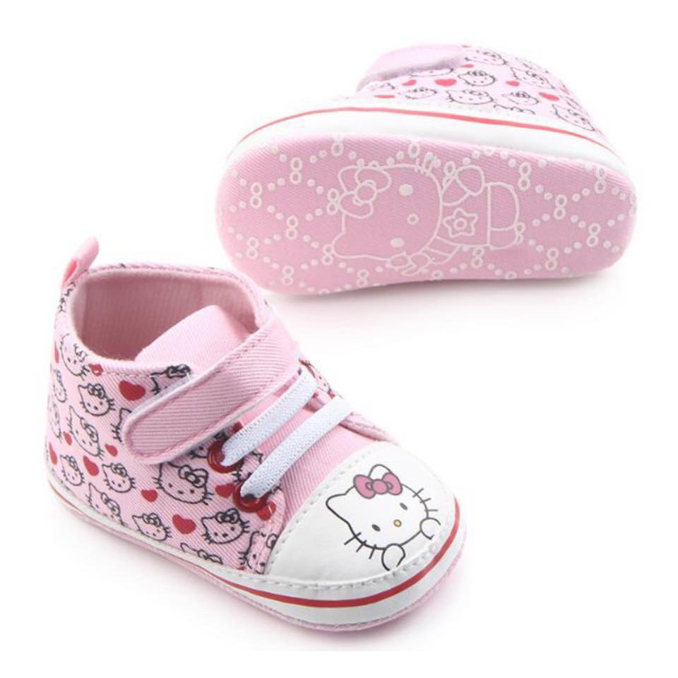 Giày Vải Bông Đế Mềm Hello Kitty Cho Bé Tập Đi 3-12 Tháng Tuổi