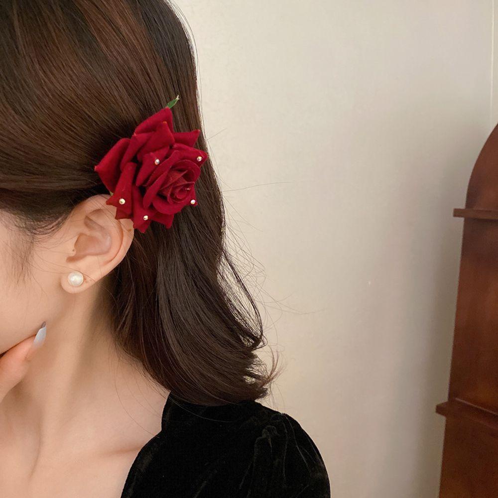 Kẹp Tóc Hình Hoa Hồng Thanh Lịch Cho Nữ