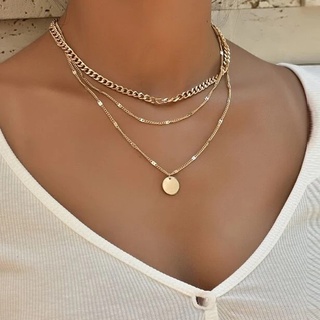 Dây chuyền dây xích mặt hình tròn -BORAM