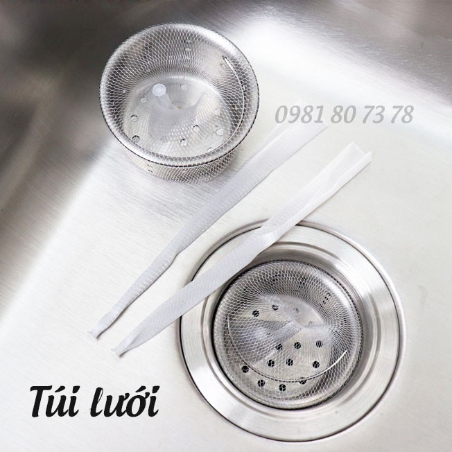 Combo 100 túi lưới lọc rác thông minh cho bồn rửa chén bát