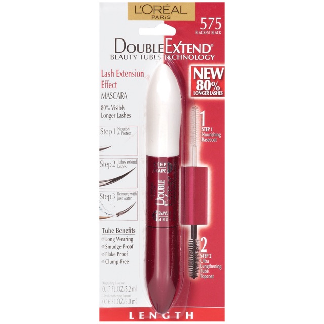 Mascara 2 đầu dưỡng mi Loreal Paris Double Extend Beauty Tubes