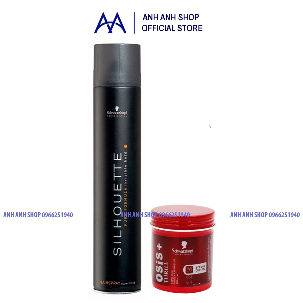 COMBO GÔM SILHOUETTE 420ML/KERATIN VÀ SÁP CÁC LOẠI