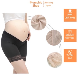 Quần đùi bầu mặc trong váy cạp chéo chất liệu siêu mịn mát thoải mái và tiện lợi cho mẹ bầu