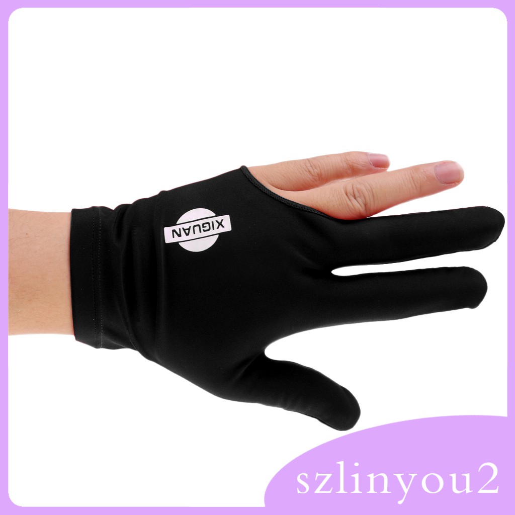 Găng Tay Trái / Phải Chơi Bida Ba Ngón Màu Xanh Dương