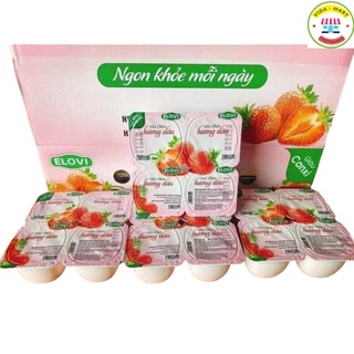 Sữa Chua Elovi 70gr Có Đường Thùng 48 Hộp  Date Mới Nhất  Tăng Cường Sức Đề Kháng (vidamart)