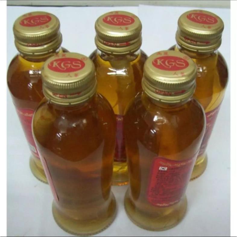Nước hồng sâm có củ KGS Hàn Quốc 5 chai×120ml,hạn chế lão hóa,kéo dài tuổi thọ,PP Ánh Dương Korea