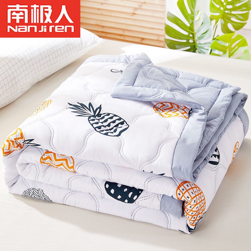 Chăn Cotton Hai Lớp Mỏng Thoáng Khí Mùa Hè Thu Cho Ký Túc Xá