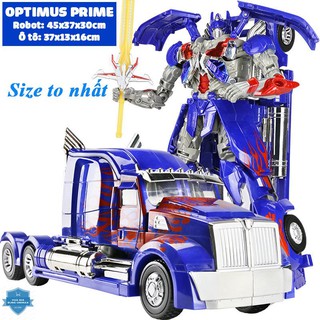 (Size to 45cm)  Robot biến hình ôtô Transformer cao 45cm mẫu Optimus Prime 6699-12D- Rèn luyện khả năng tư duy cho bé