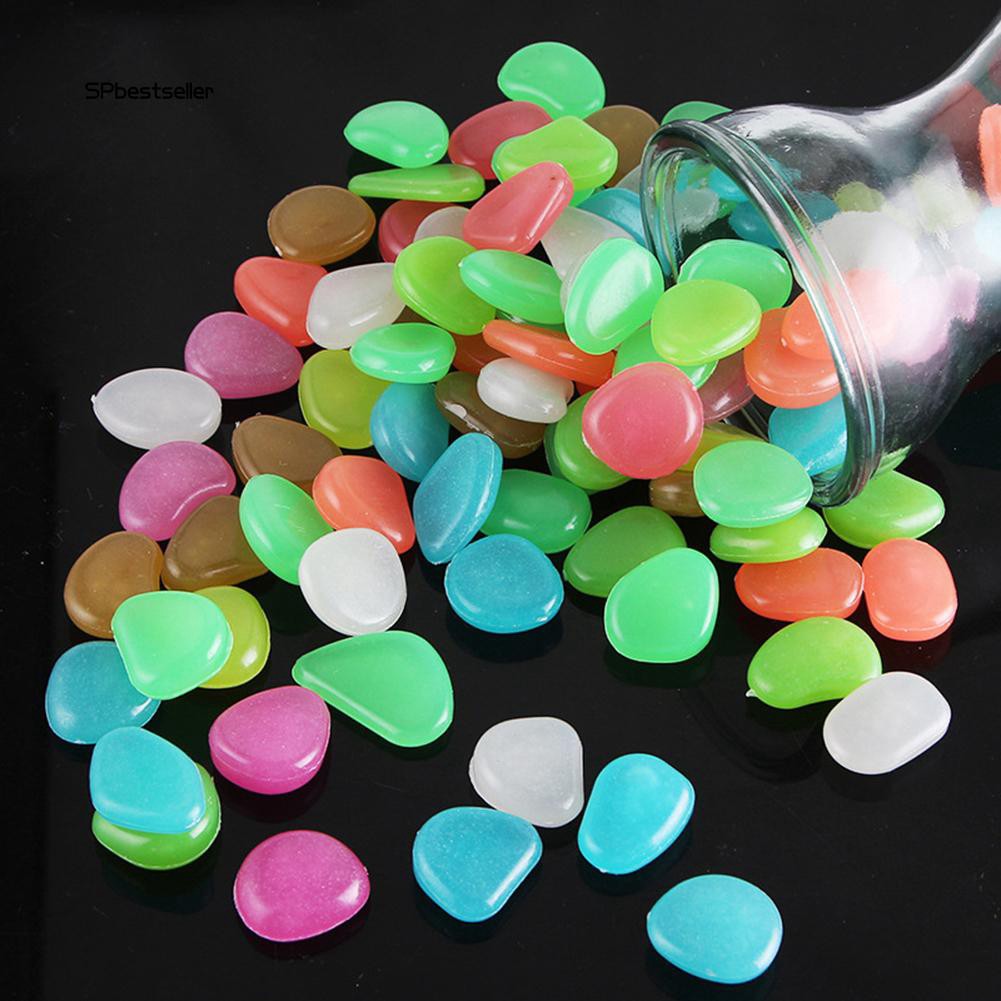 Set 100 viên đá dạ quang trang trí bể cá cảnh đa năng tiện dụng