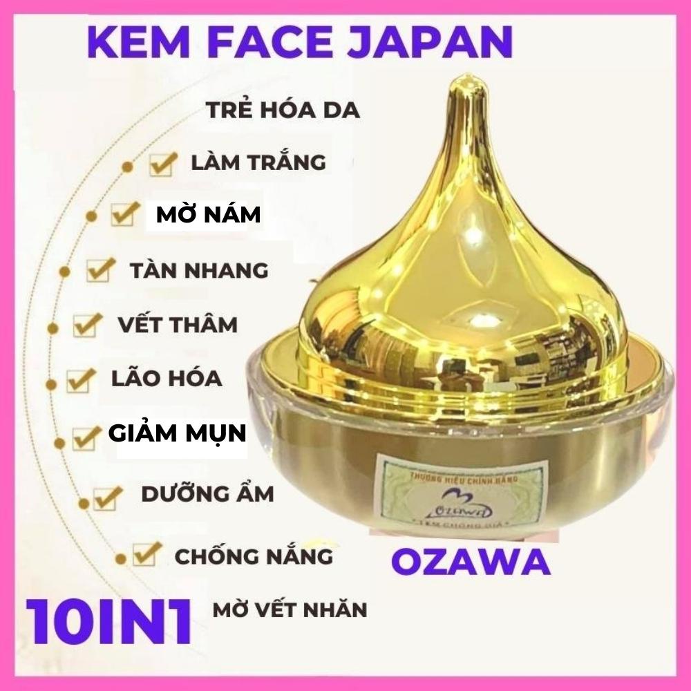 Kem dưỡng trắng da mặt Ozawa Japan 10in1,cấp ẩm,mờ nám,tàn nhang,vết thâm giảm mụn face mỹ phẩm quốc tế abc