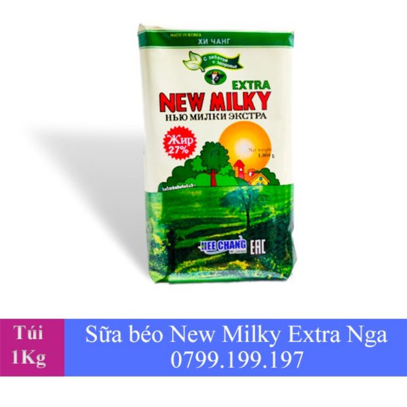 [Mã GROSALE55 giảm 8% đơn 500K] Sữa Béo Nga New Extra Milky 1Kg
