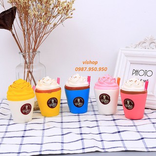 SquiShy kem coffee có ống hút