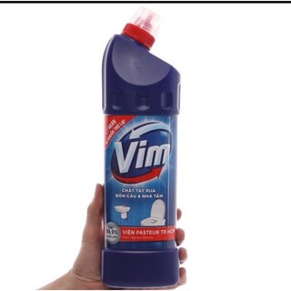 Nước tẩy bồn cầu, nhà tắm Vim Diệt khuẩn chai 900ml 4.9
