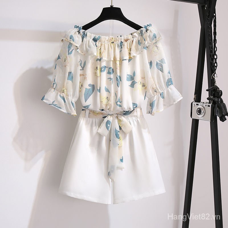 One Set Áo Thun Ngắn Tay Cổ Tròn + Quần Short Dáng Ôm Thời Trang Mùa Hè Cho Nữ 2021 | BigBuy360 - bigbuy360.vn