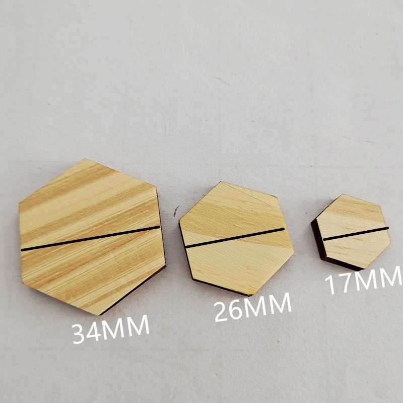 Bộ 50 miếng gỗ hình lục giác trang trí nhà cửa