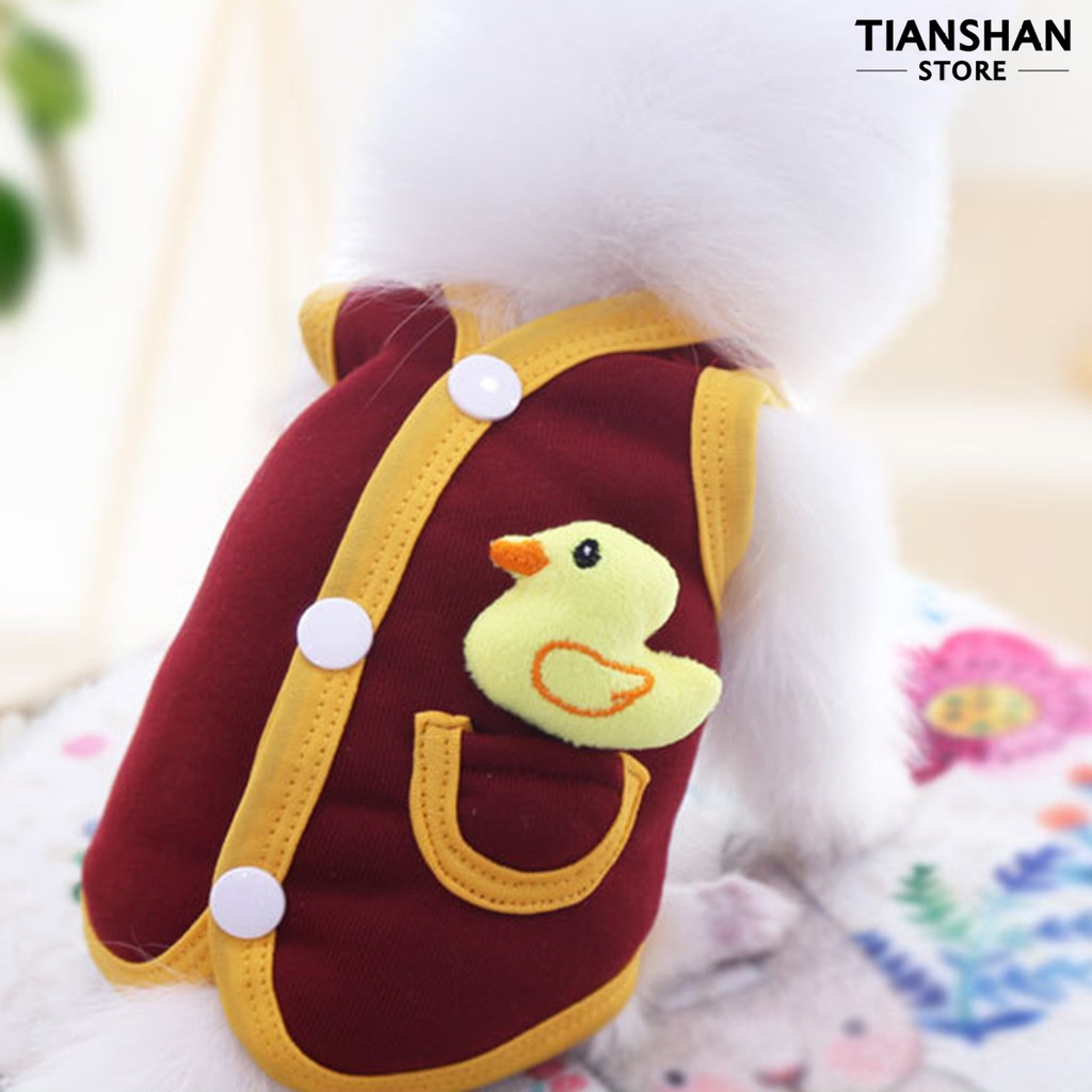Áo Khoác Cotton Hình Vịt Con Đáng Yêu Cho Thú Cưng