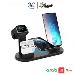 Sạc Không Dây 4in1 Cho iPhone Airpods-Apple Watch- Samsung- Oppo Bảo Hành 12 Tháng QT