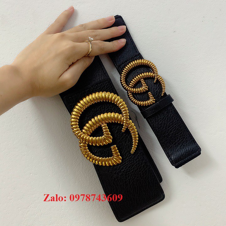 Đai váy bản to G rắn 8cm