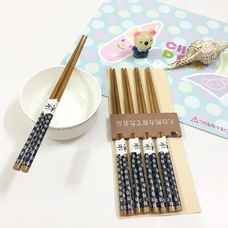 Bộ 5 đũa các mẫu hoa Nhật bản