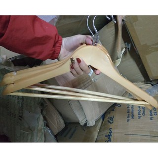 Móc gỗ 20 chiếc người lớn kiểu móc tam giác gỗ vàng giá sỉ