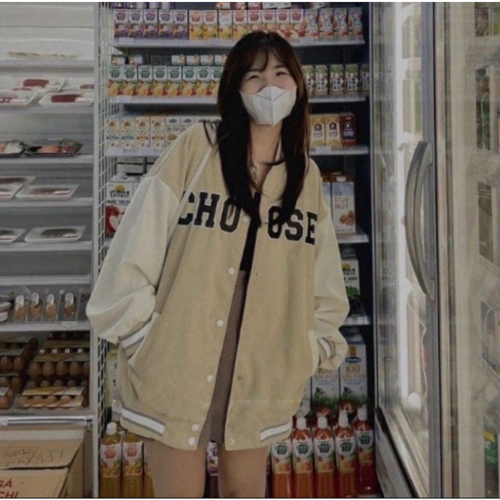 Áo Khoác Bomber Choose Dáng Unisex Freesize, Hàng Shop, Chất Nỉ Nhung Đẹp, Có Quà Tặng Kèm