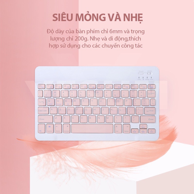 Bộ Bàn phím kèm chuột Bluetooth không dây mini HP 10 inch