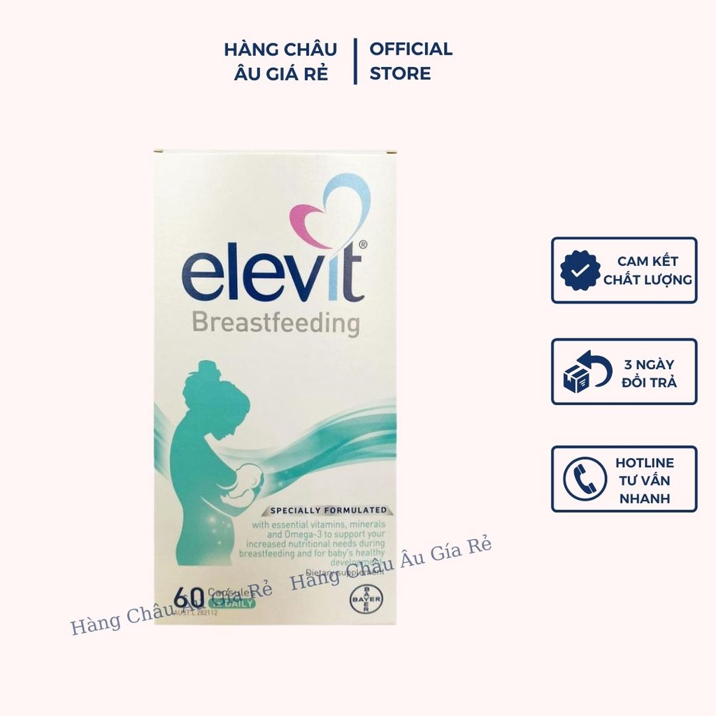 Viên uống lợi sữa Elevit Breastfeeding cho mẹ sau sinh 60 viên hàng chuẩn Úc