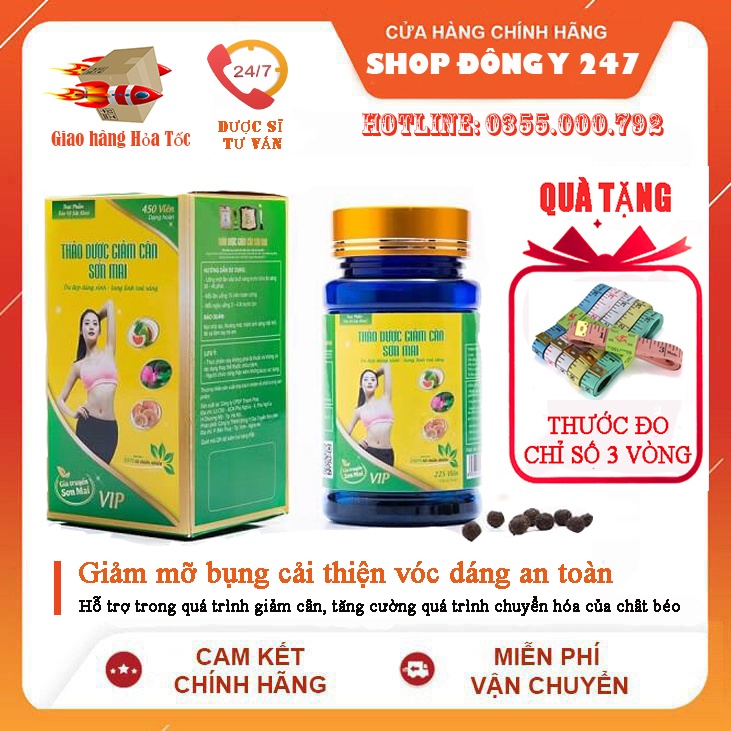 ✅ Giảm Cân Nhanh Sơn Mai Trà Thảo Mộc  [Freeship] ❤️ giảm béo Viên Uống Detox Cấp Tốc