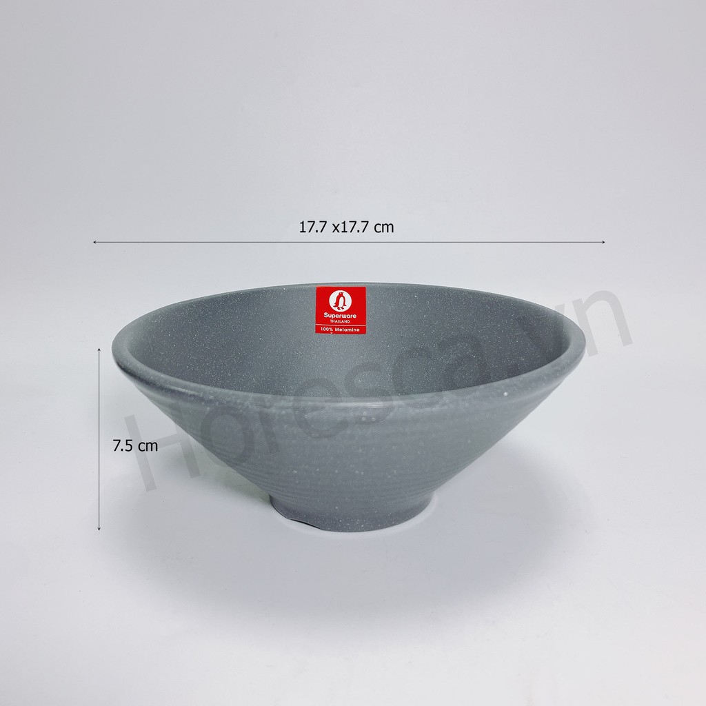 Bộ Bát Tô SUPERWARE Nhựa Phíp 100% Melamine - Dark Grey