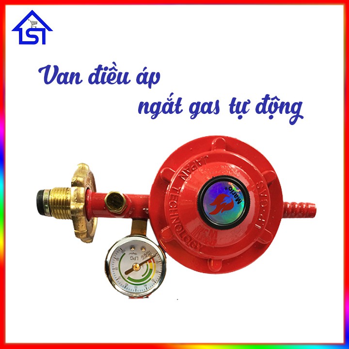Van Gas An Toàn Đồng Hồ Mario, Điều Áp Ngắt Gas Tự Động, Độ Bền Cao, Sản Xuất Theo Công Nghệ Đức