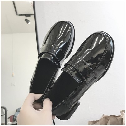 (Sẵn đen sz 35) Giày oxford, giày loafer nữ cao cấp ( kèm ảnh thật + video shop quay )