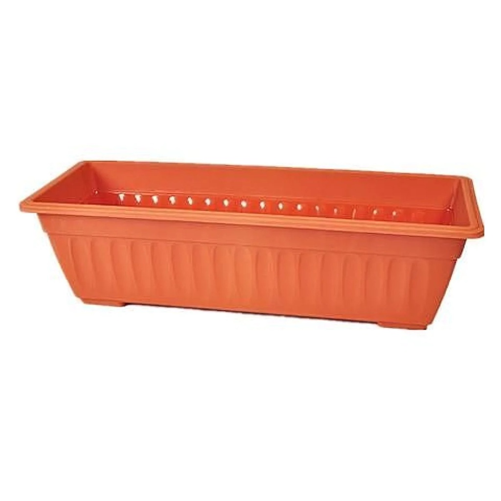 Daiso Chậu nhựa trồng cây màu cam 49cm×19.5cm×13.5cm