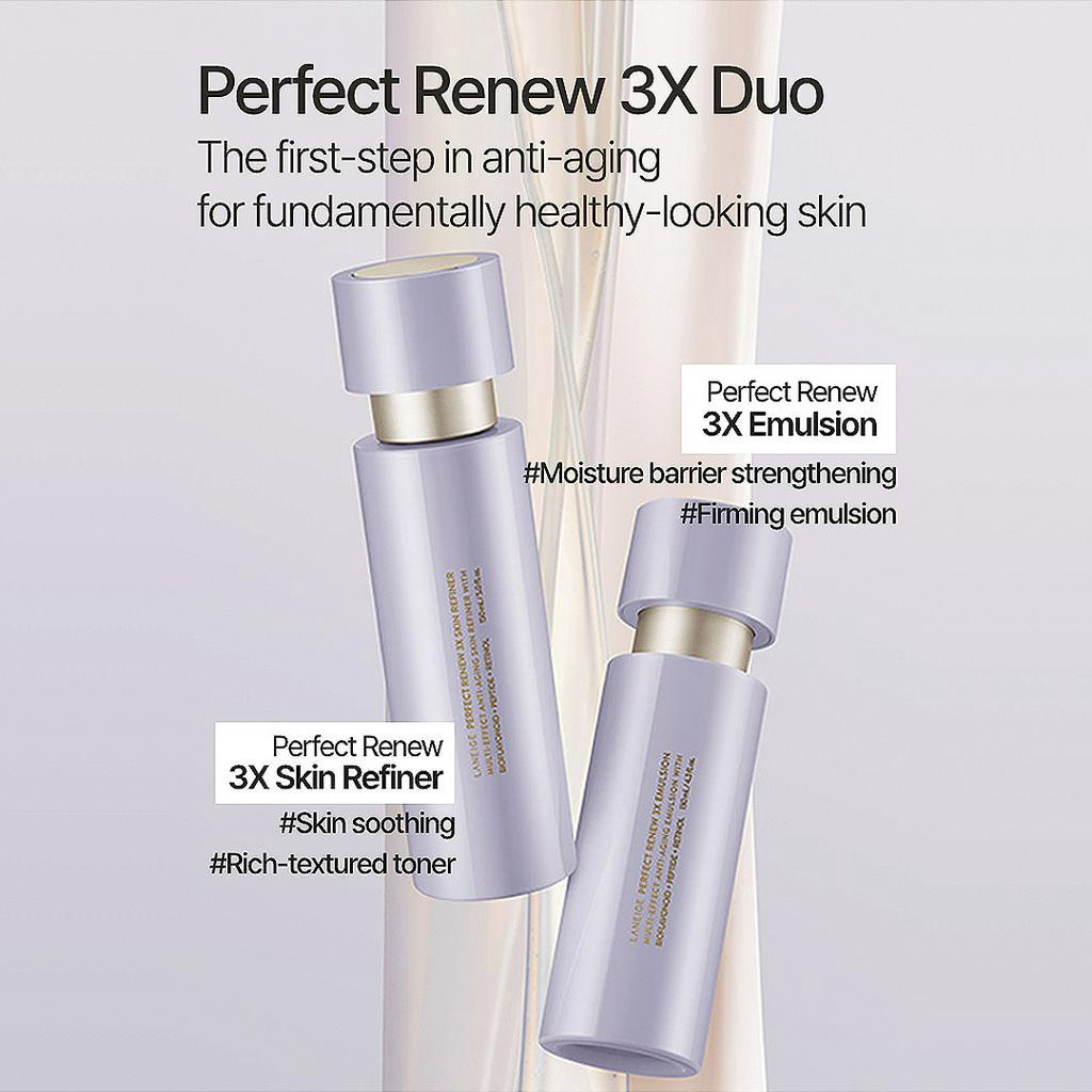 LANEIGE Perfect Renew 3X Skin Refiner, Emulsion, Cream, Serum Trial Kit