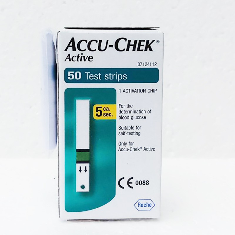 Que Thử Đường Huyết Accu Chek Active 50 + Quà Tặng