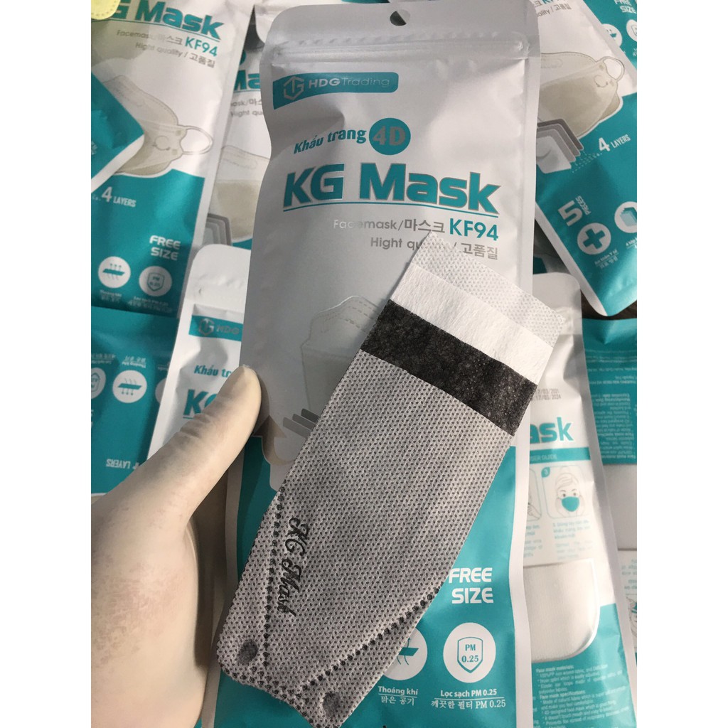 KHẨU TRANG 4D KG MASK KF94 XUẤT HÀN KHÁNG KHUẨN