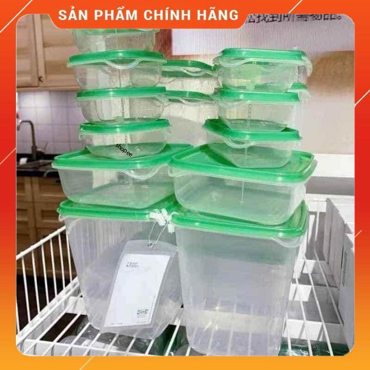 Bộ Hộp 17 món - Set 17 Hộp Nhựa Cao Cấp Đựng Thực Phẩm Bảo Quản Tủ Lạnh [FREESHIP]