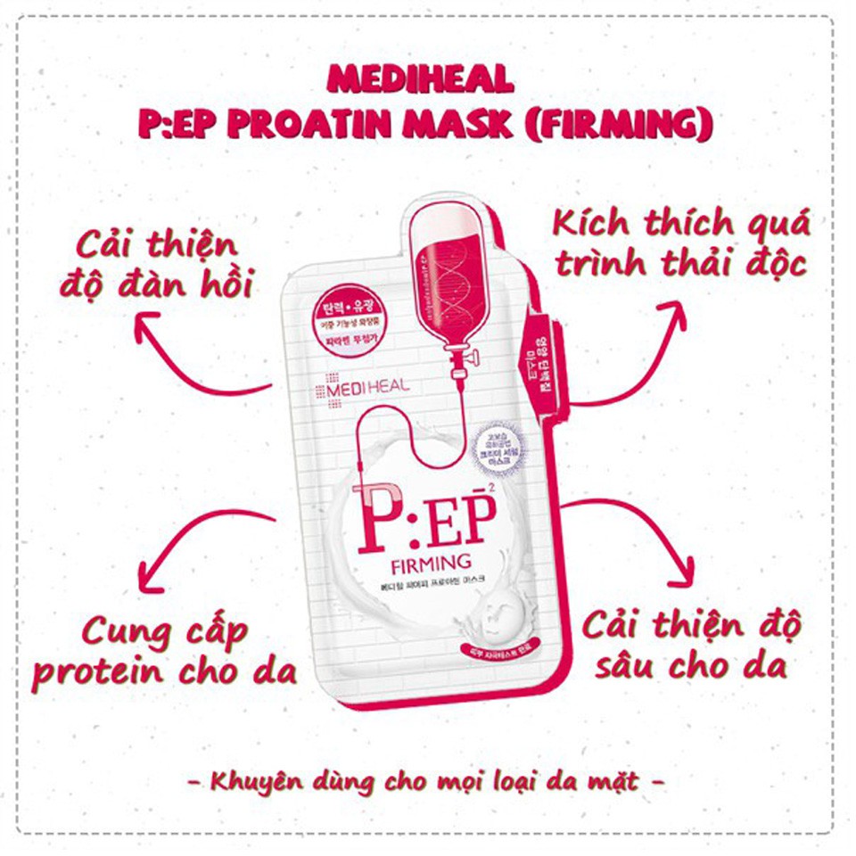 Mặt nạ Mediheal Proatin Mask 25ml dưỡng ẩm dưỡng trắng phục hồi da - QM Beauty