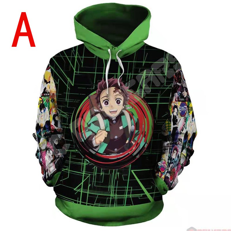 Áo khoác hoodie tay dài họa tiết Anime Demon Slayer: Kimetsu no Yaiba Kamado Tanjirou 3D | BigBuy360 - bigbuy360.vn