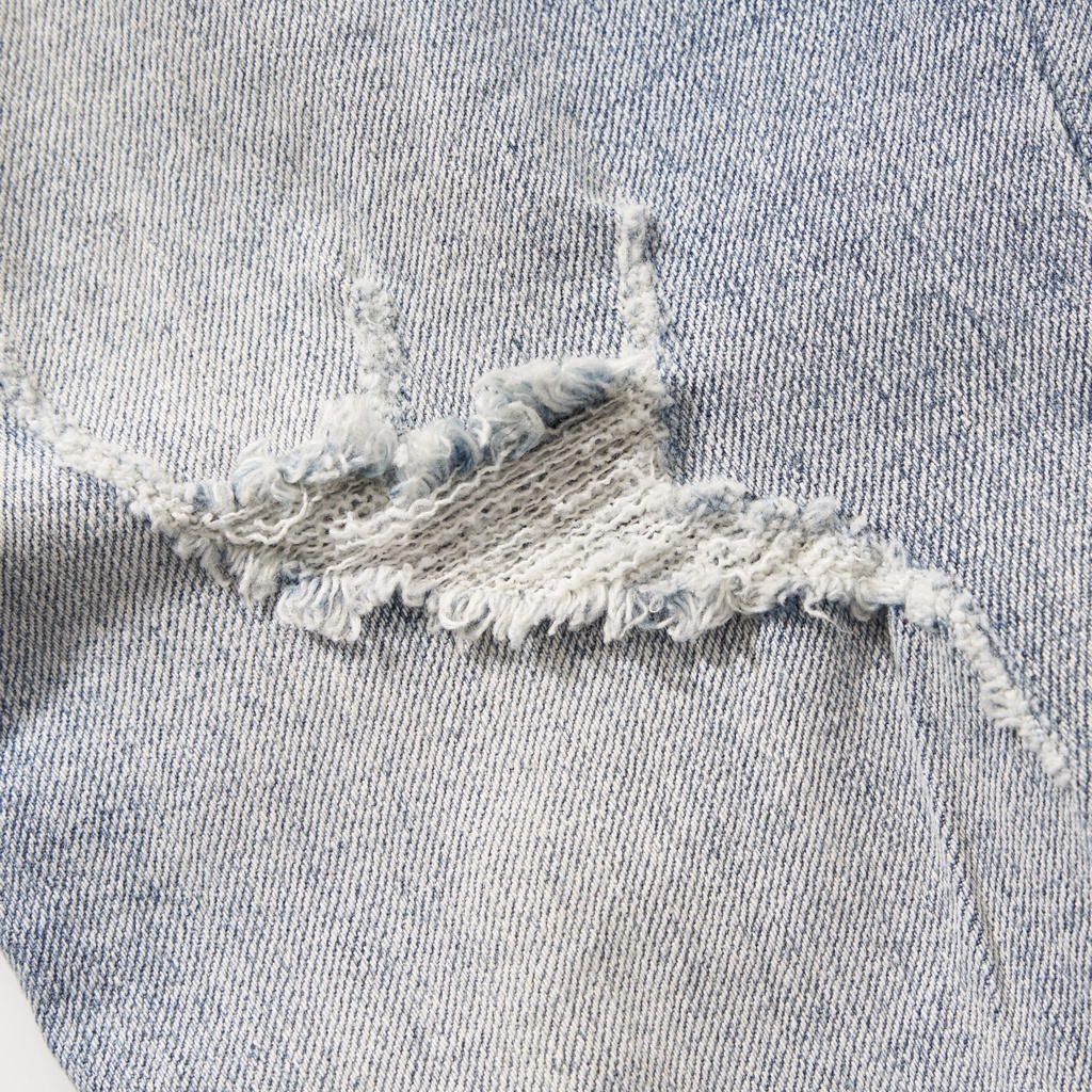 Quần Jean Nam Ghi Sáng Rách ATINO Chất Liệu Jean Pha Spandex Form Slim-Fit QJ1.1027