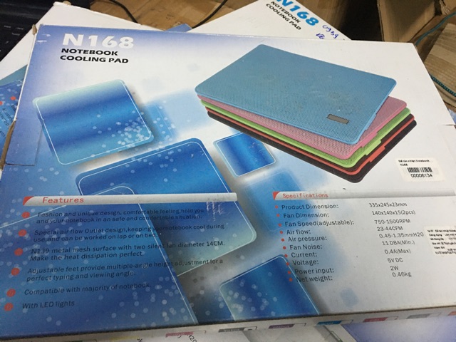 [Giá Sốc] Đế tản nhiệt dành cho laptop 15.6 inch Notebook N168
