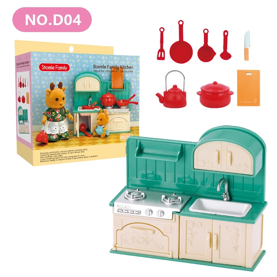 Bộ đồ chơi nội thất nhà búp bê cho bé