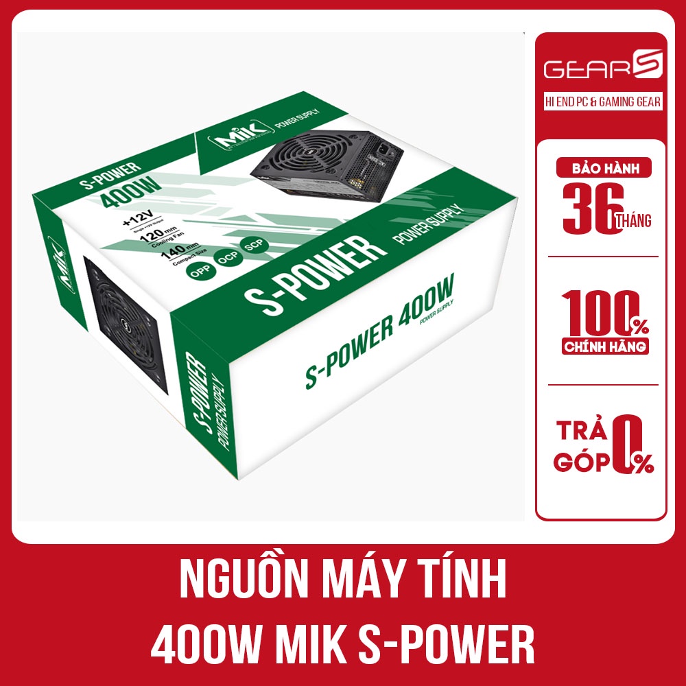 Nguồn Máy Tính 400W - 500w - 600w Mik S-Power - Bảo Hành chính hãng 36 Tháng