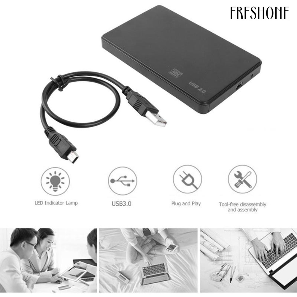 Hộp Đựng Ổ Cứng Ngoài Usb 2.0 2.5inch Sata Hdd Ssd Cho Pc Laptop | BigBuy360 - bigbuy360.vn
