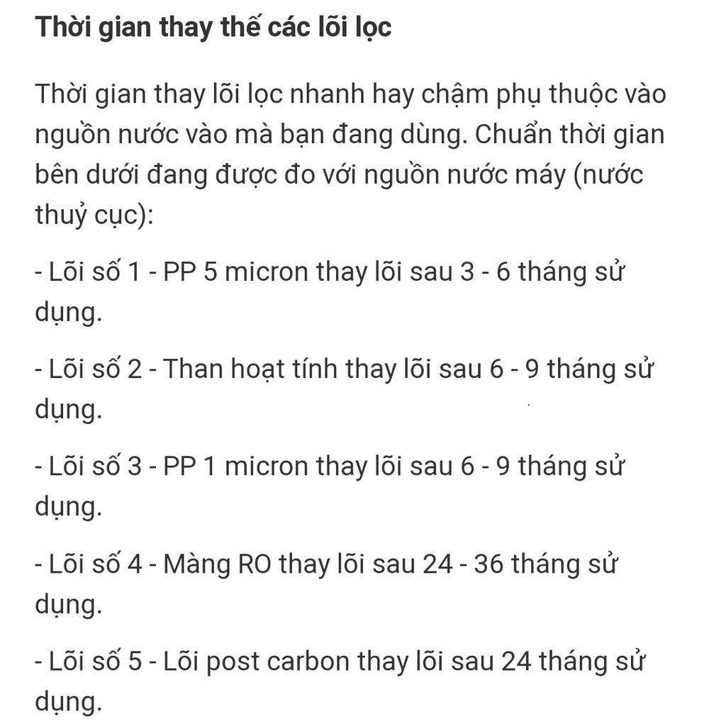 Bộ lõi lọc 123 Kangaroo - Lõi đúc dùng cho cây nước nóng lạnh KG61A3 - Hàng chính hãng - Ship hỏa tốc HCM trong 2h