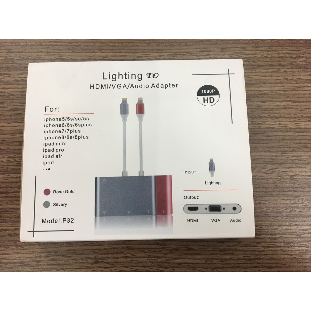 Cáp Chuyển Lightning To HDMI / Vga / Audio Dành Cho Iphone / Ipad | BigBuy360 - bigbuy360.vn