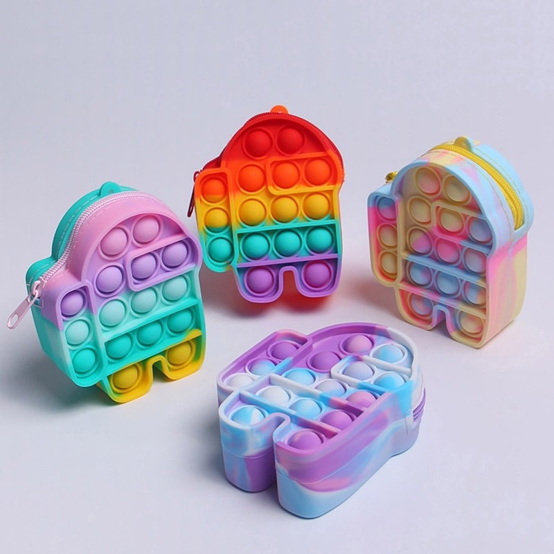 (MỚI) Ví silicon mini đựng tiền xu hình búp bê hoạt hình dễ thương
