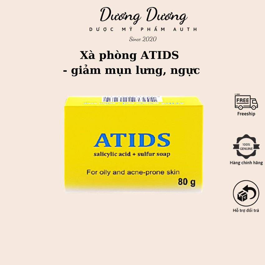 ATIDS 80g Xà phòng y khoa giảm mụn lưng [Chính hãng]