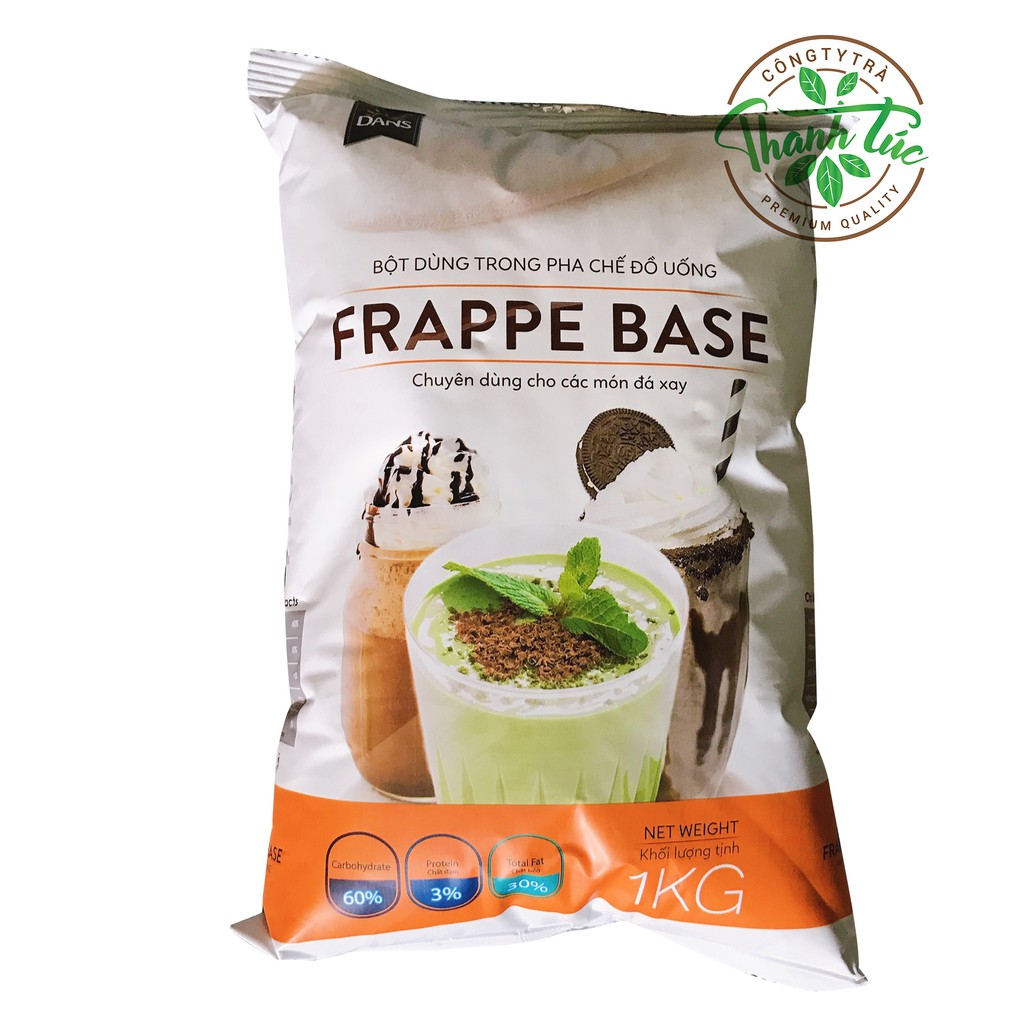 [Mã 156FMCGSALE hoàn 8% đơn 500K] Bột Đá Xay Chống Tan Tách Nước Frappe Base Dan Dans Gói 1kg