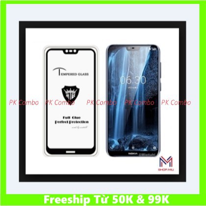 Kính Cường Lực Nokia X6 / Nokia 6.1 Plus 2018 full màn, full keo không chấm li ty